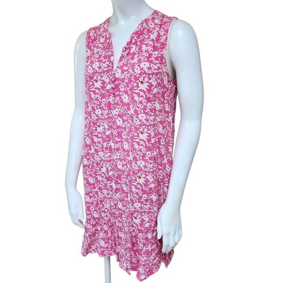 Untuckit Lucy Pink & White Floral Sleeveless Dress (S) - Picture 4 of 8
